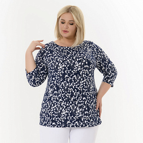 Блуза базовая, принт