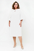 Платье-футляр из крепа с эластаном,  белое